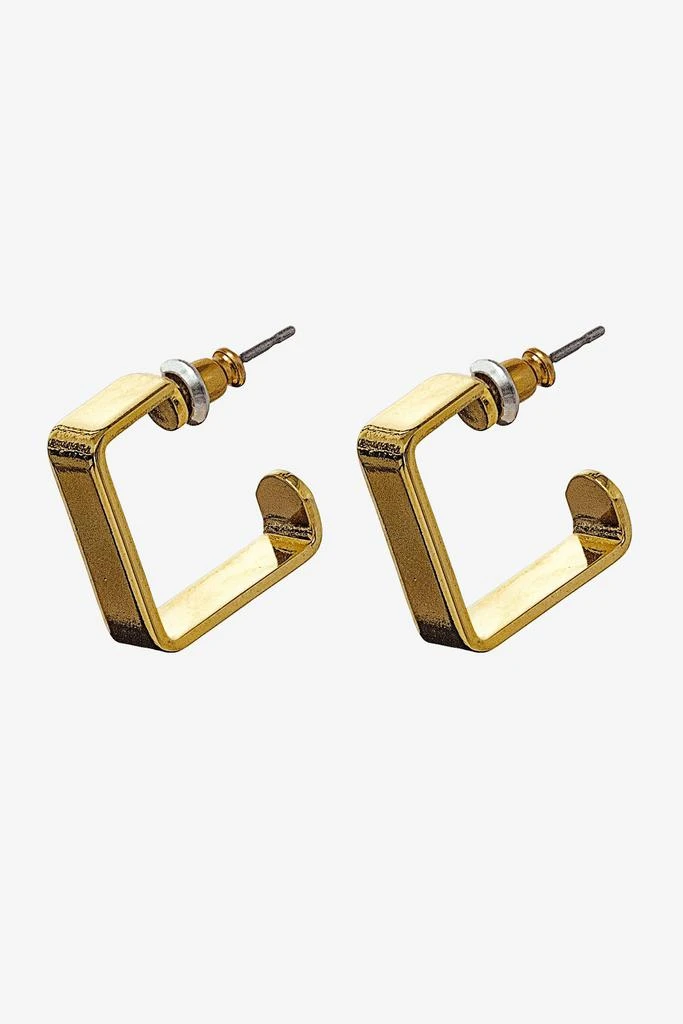 Los Angeles Apparel EARSQHOOP - Square Hoop Earrings 3