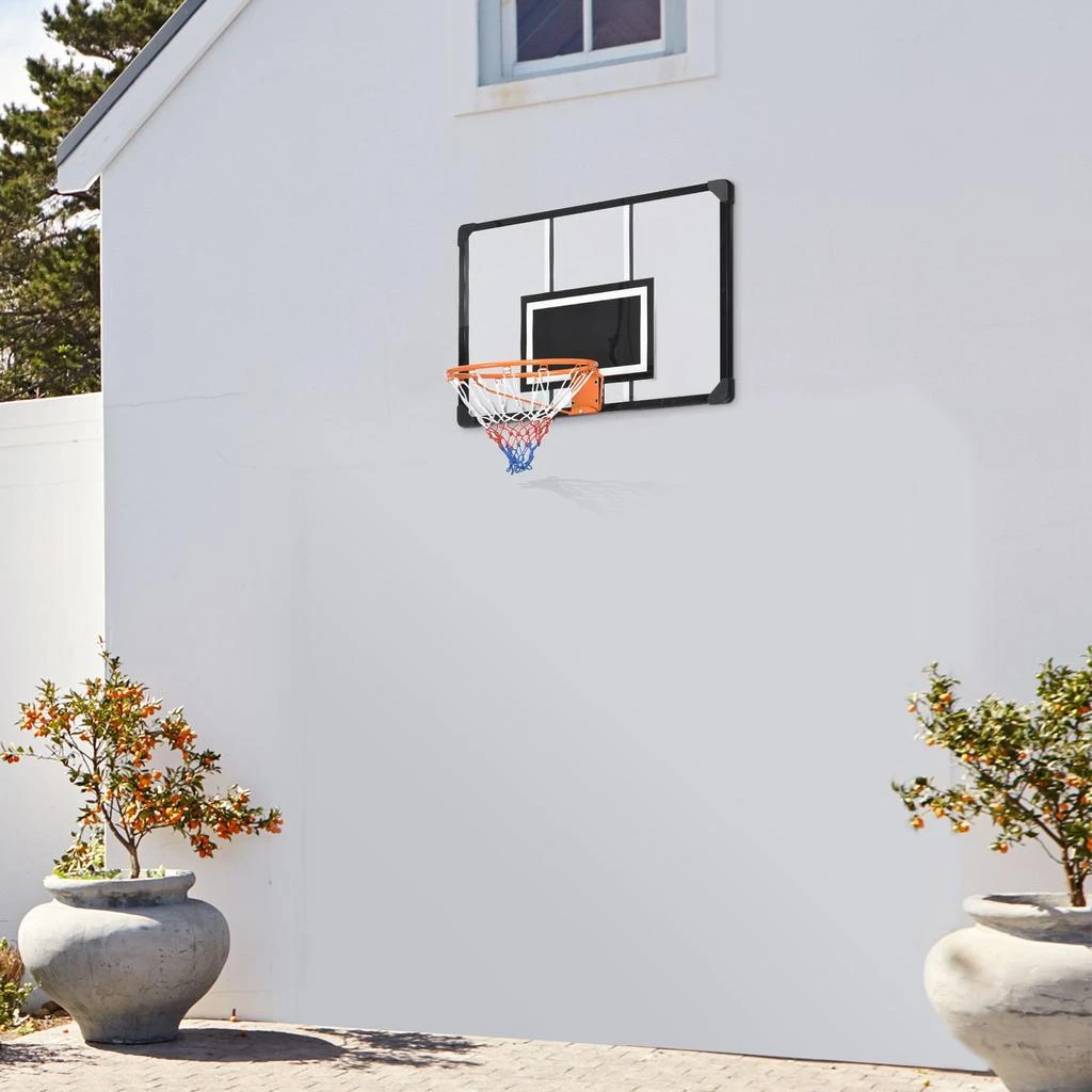 Streamdale Furniture Streamdale Wall Mounted Basketball Hoop with 45" x 29" Shatter Proof Backboard 1