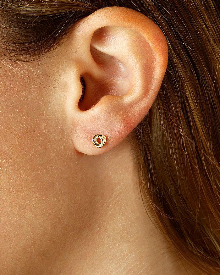 Bloomingdale's Small Love Knot Stud Earrings in 14K Yellow Gold