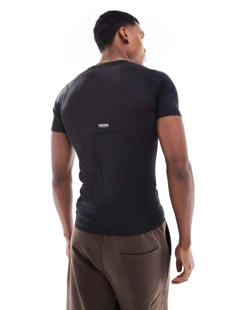 Bershka Bershka slim fit t-shirt in black 2