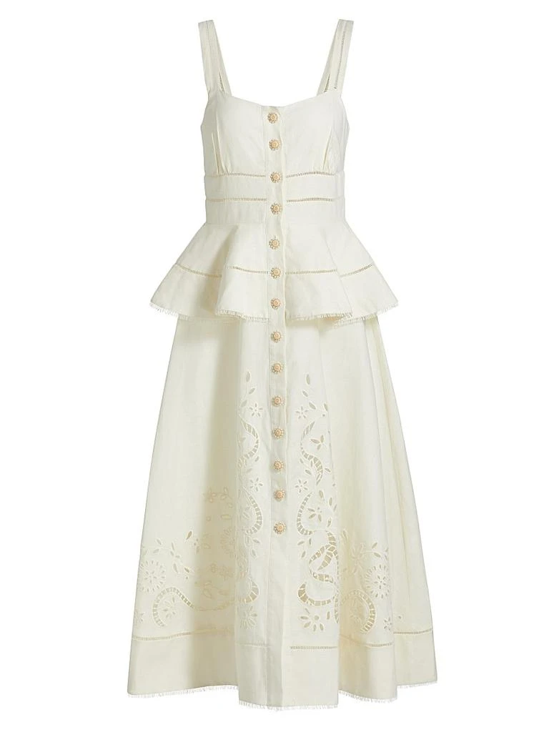 chinese dress ladies Lace Peplum Top Midi Dress main image 1