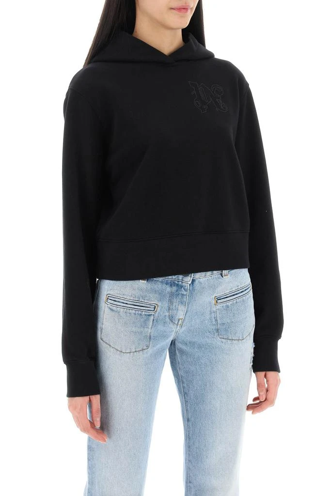 Palm Angels cropped hoodie with monogram embroidery 2