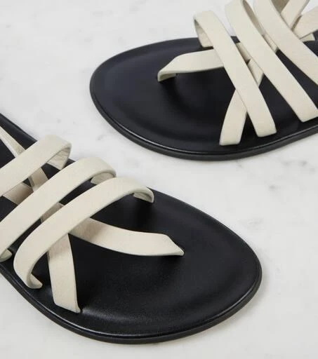 The Row Line leather slingback sandals 6