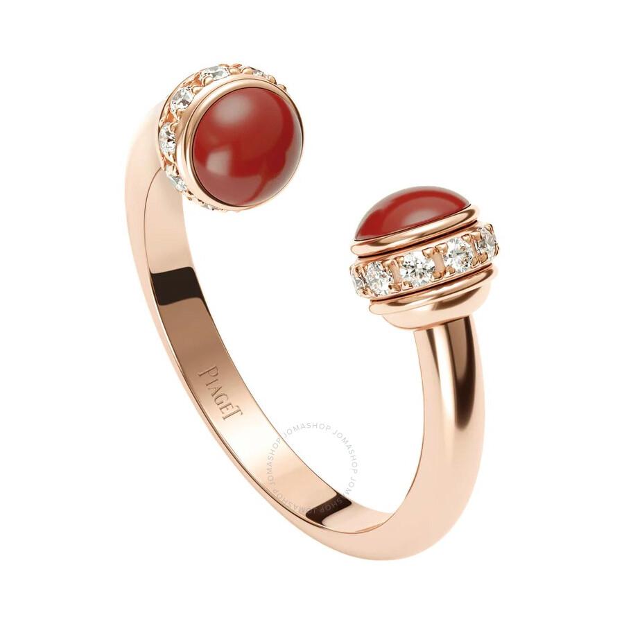 PIAGET Possession Rose Gold Chalcedony Diamond Open Ring