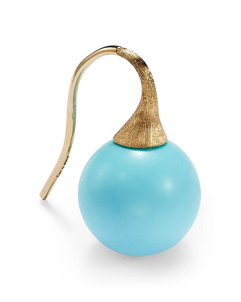 Marco Bicego 18K Yellow Gold Africa Boule Boule Turquoise Drop Earrings 3