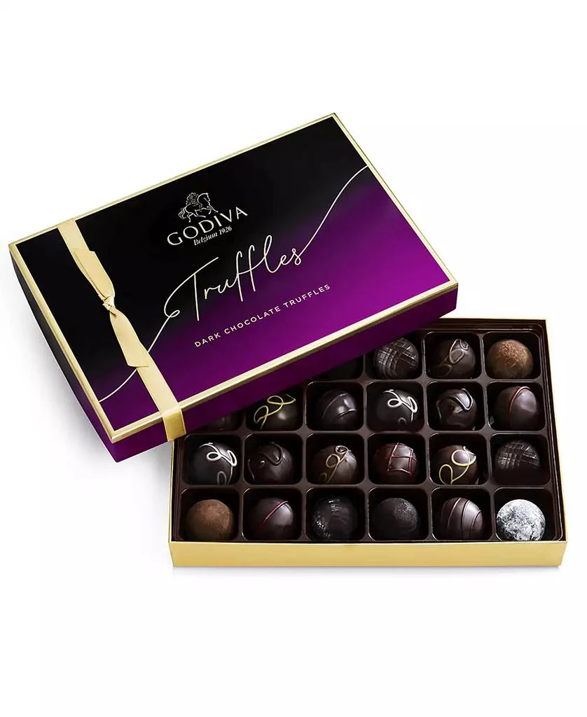 Godiva Dark Truffles Gift Box, 24 Piece 1