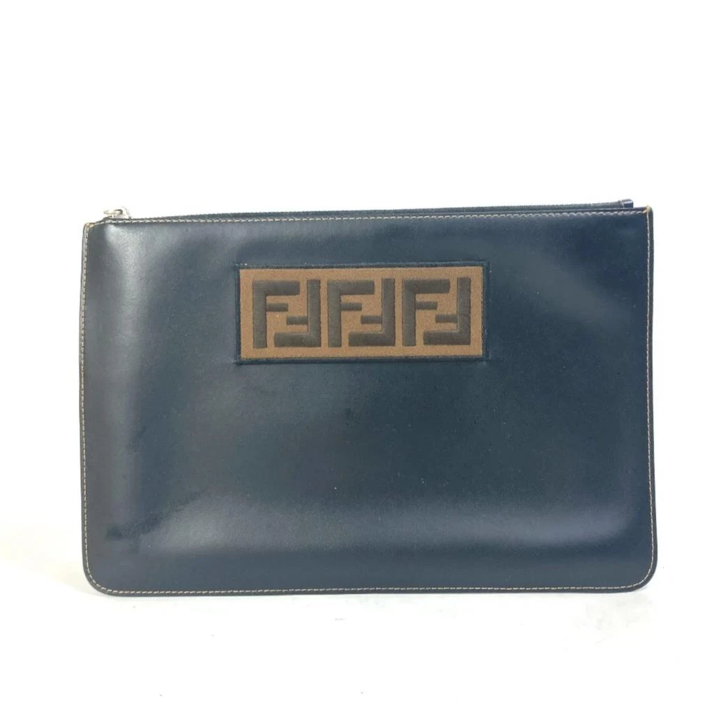 Fendi Leather Clutch Bag (Pre-Owned)