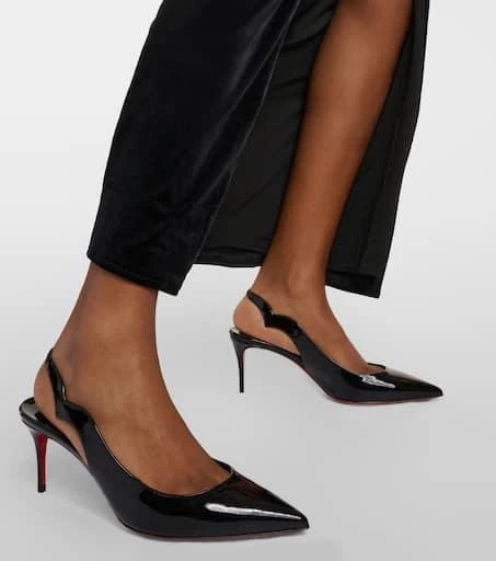 Christian Louboutin Hot Chick Sling patent leather slingback pumps 4