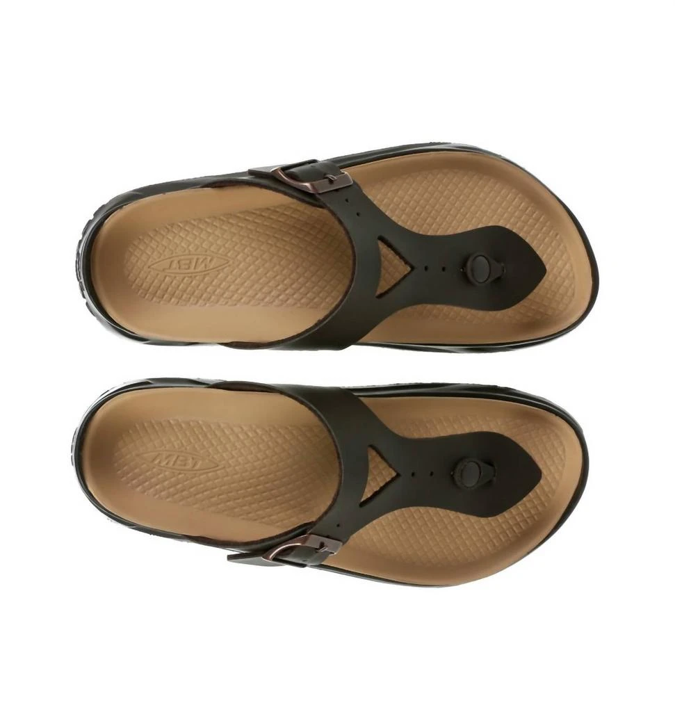 MBT Women's Meru Thong Sandal In Dark Brown 5
