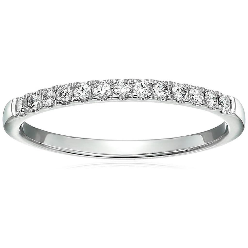 Vir Jewels 1/5 cttw Pave Diamond Wedding Band 14k White Gold Bridal Prong Set