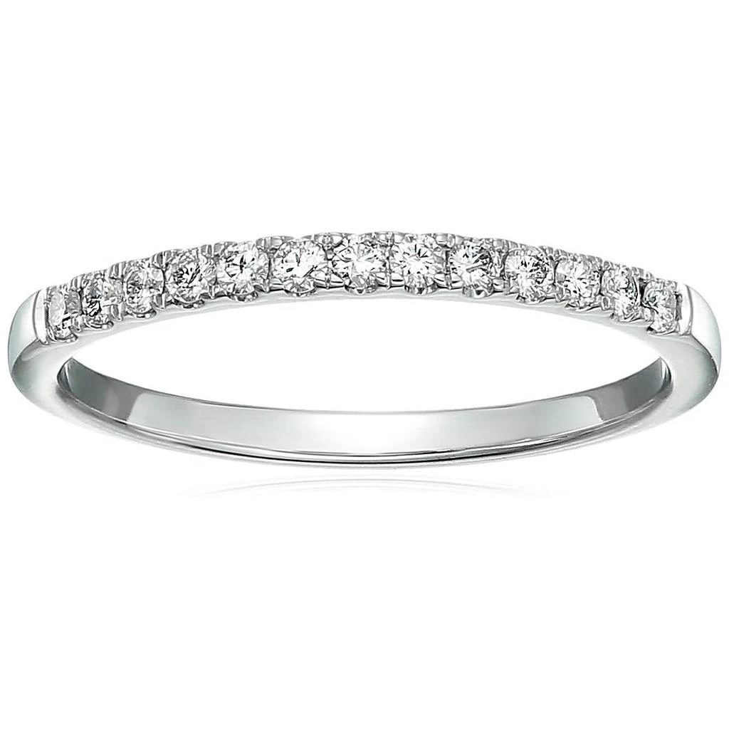 Vir Jewels 1/5 cttw Pave Diamond Wedding Band 14k White Gold Bridal Prong Set 1