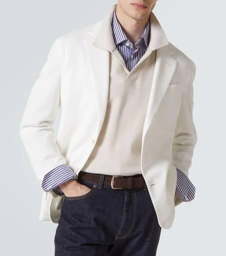 Dunhill Cotton piqué blazer 5