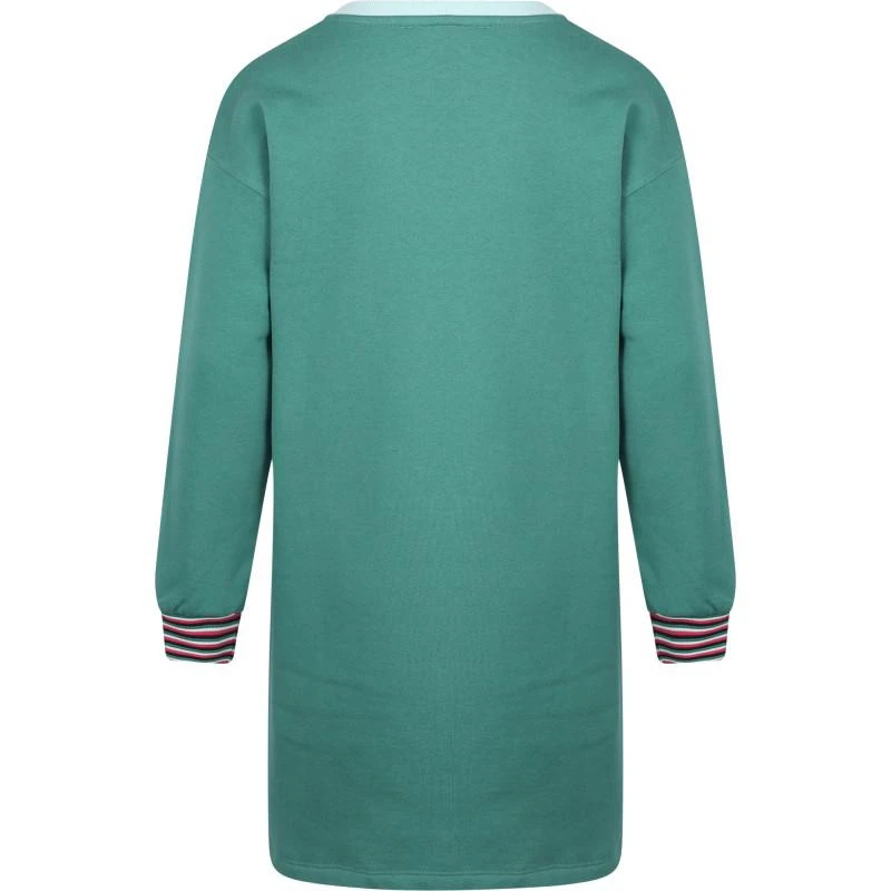 Esprit Try something new text sweater dress in green 2