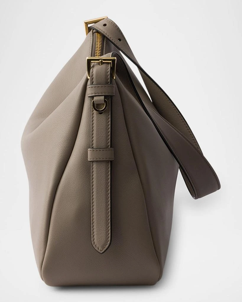 Prada Aimee Large Calfskin Leather Shoulder Bag 6