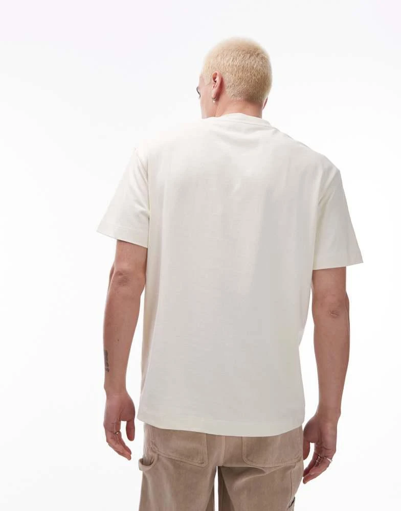 Topman Topman oversized fit t-shirt with Palermo print in ecru 4