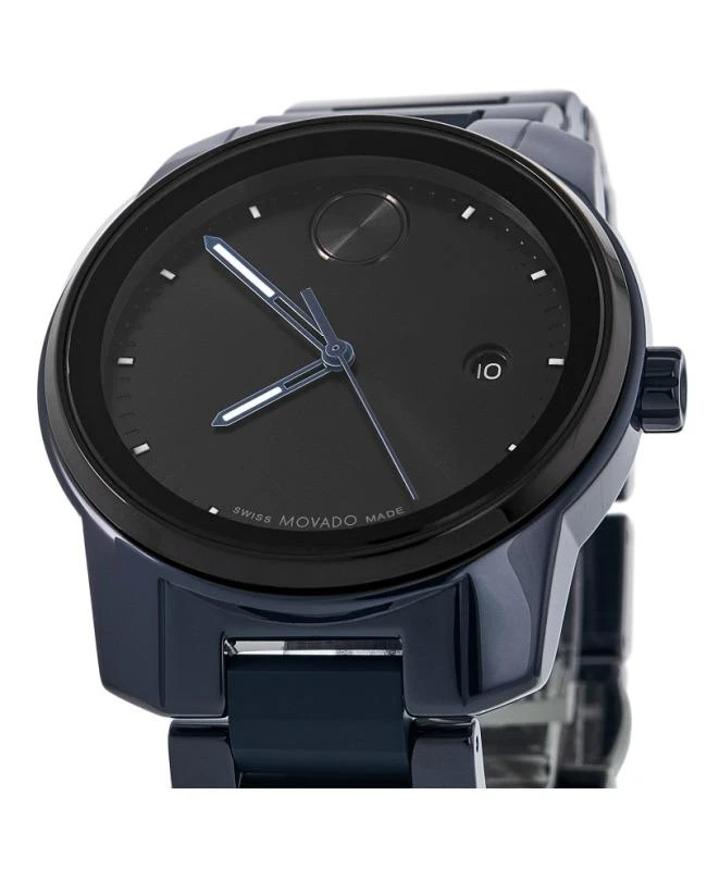 Movado Movado Bold Verso Quartz Black Dial Blue Ceramic and Steel Men's Watch 3600864 2