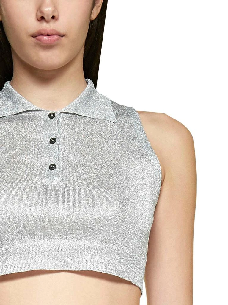 Prada Prada Ribbed-Trim Sleeveless Cropped Top 5
