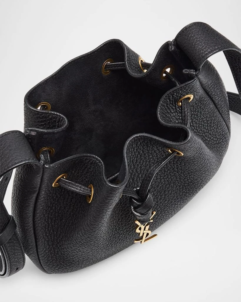 Yves Saint Laurent Paris VII Mini YSL Hobo Bag in Grained Leather 4