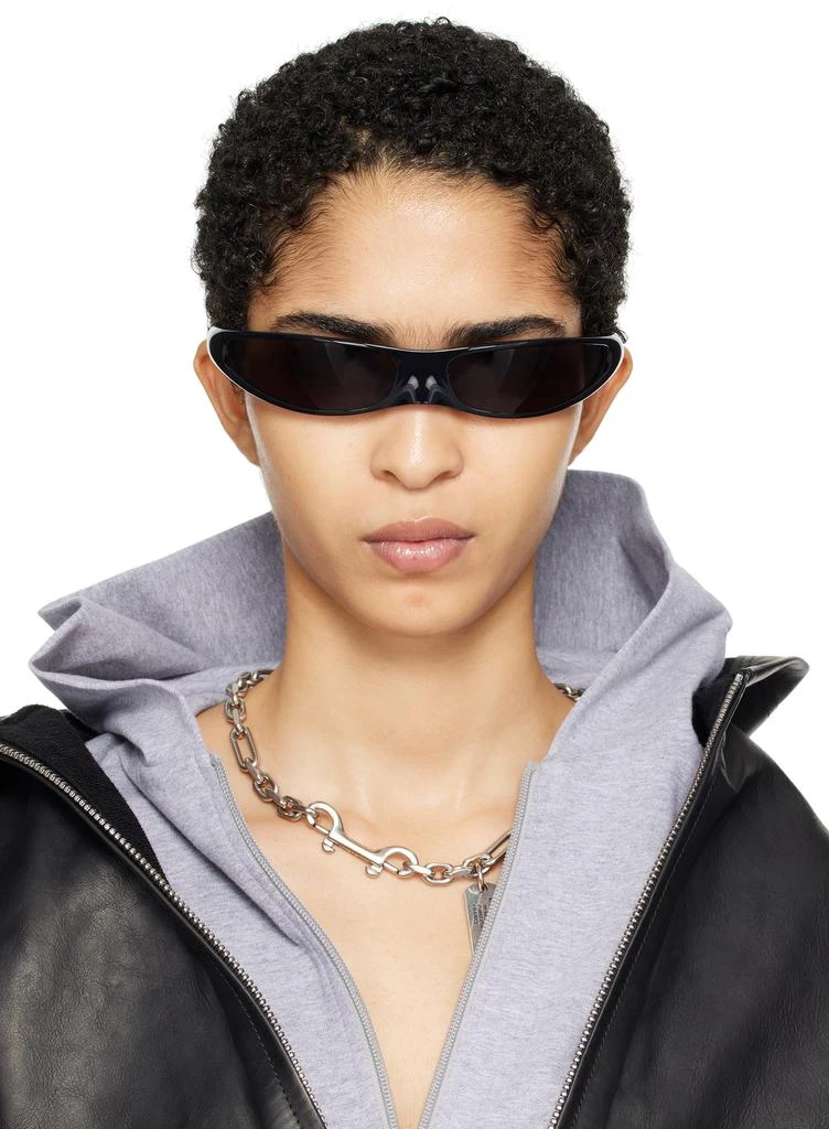 Balenciaga SSENSE Exclusive Black Avant Premier Thin Sunglasses 4