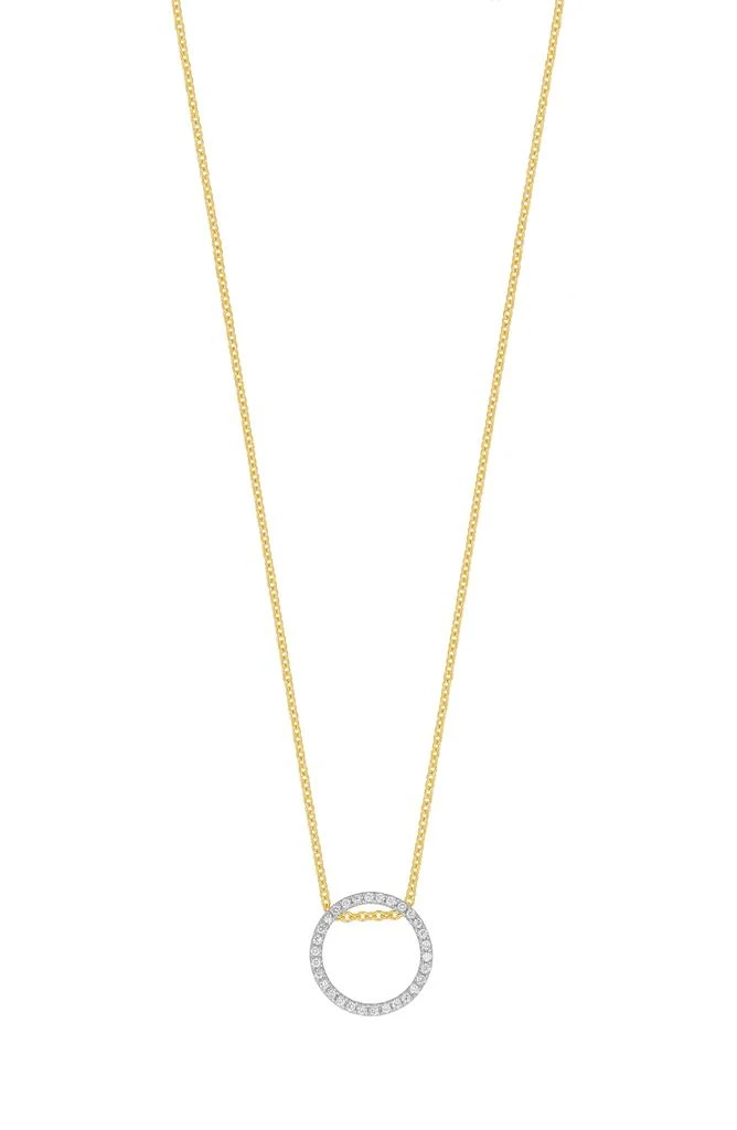 Carrière Jewelry Circle Diamond Pendant Necklace - 0.07ct. 1