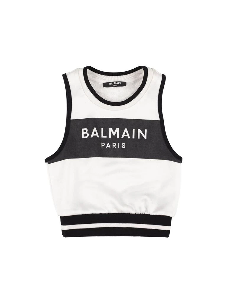 Balmain Recycled Blend Cotton Sweat Top 1