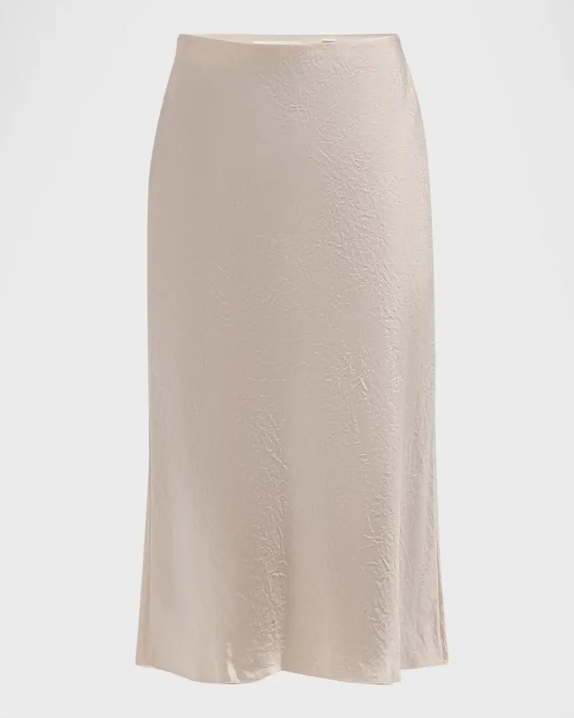 preivew Satin Slip Midi Skirt color