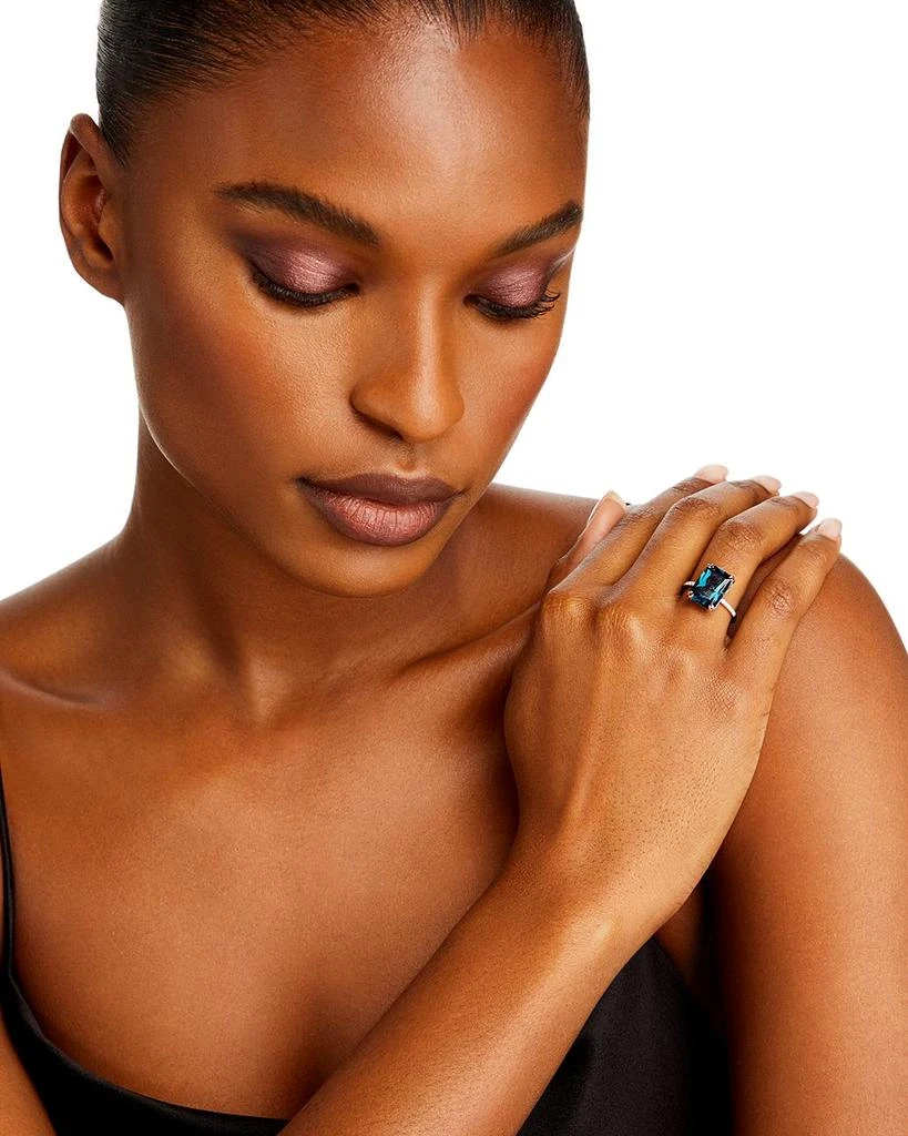 Bloomingdale
s London Blue Topaz 
Diamond Statement Ring in 14K White Gold 2