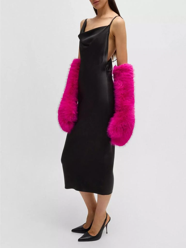 Hugo Boss Naomi x Boss Cocktail Dress with Asymmetric Draped Neckline 2