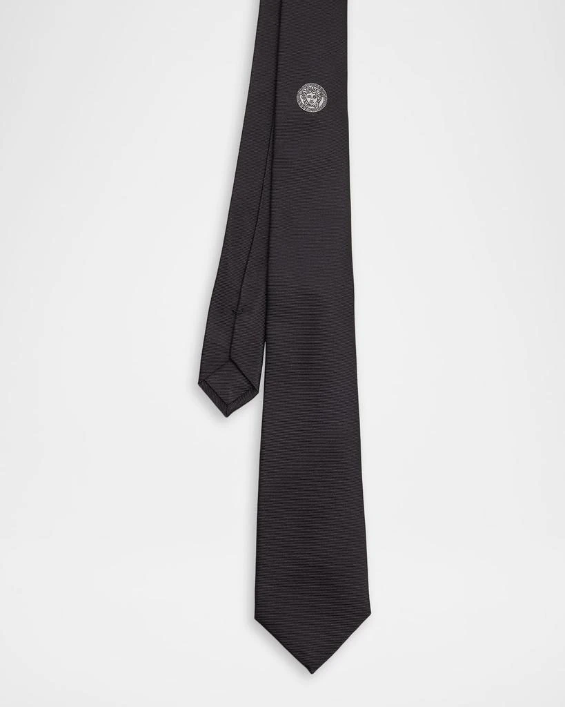 Versace Men
s Embroidered Medusa Silk Tie 2
