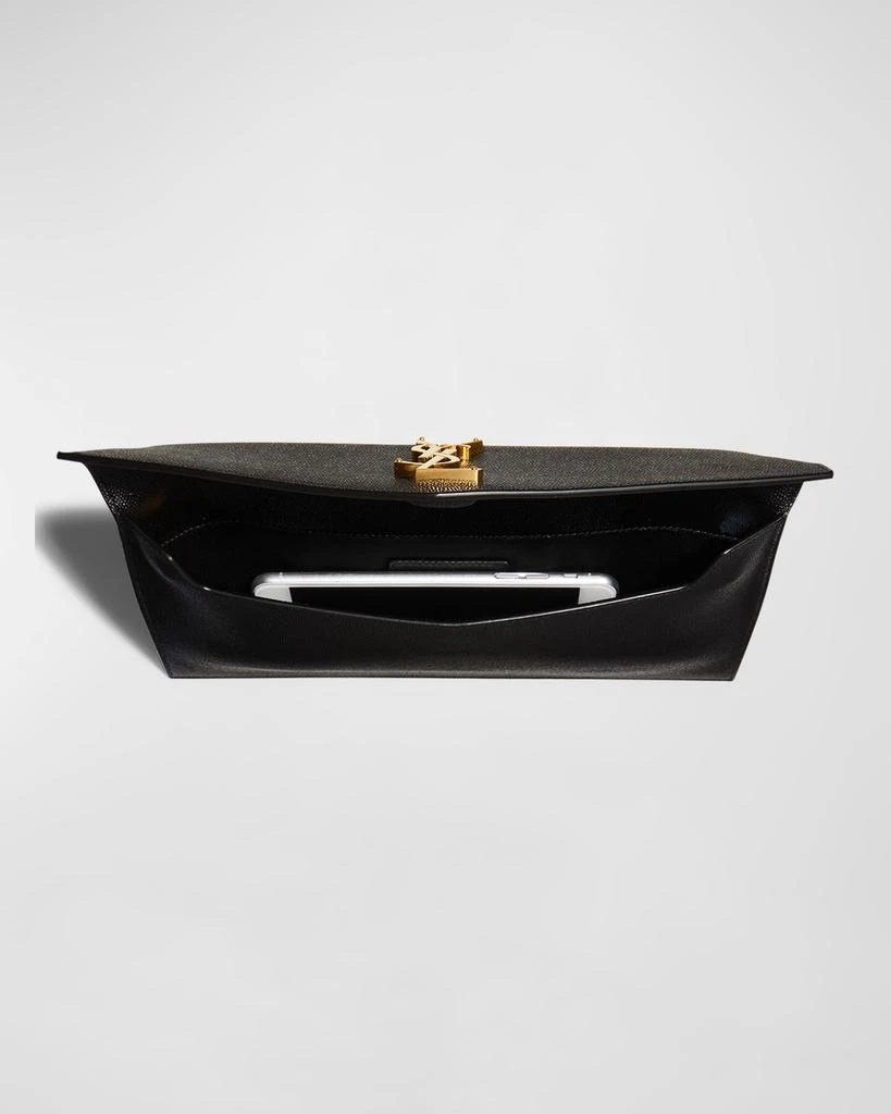 Yves Saint Laurent Uptown YSL Pouch in Grained Leather 5