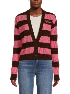 PINKO Stripe Alpaca Blend Cardigan 1