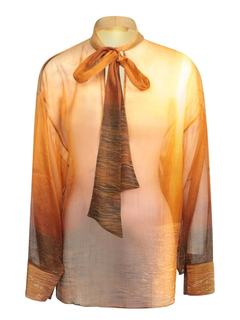 Roberto Cavalli Multicolor Orange Sunset Blouse 1