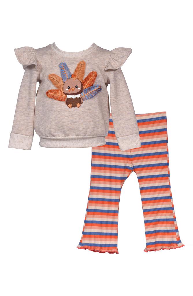 Bonnie Jean Kids' Turkey Pullover & Stripe Leggings