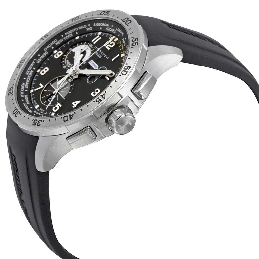Hamilton Hamilton Men's Watch - Khaki Aviation Chrono Black Dial Rubber Strap | H76714335 2