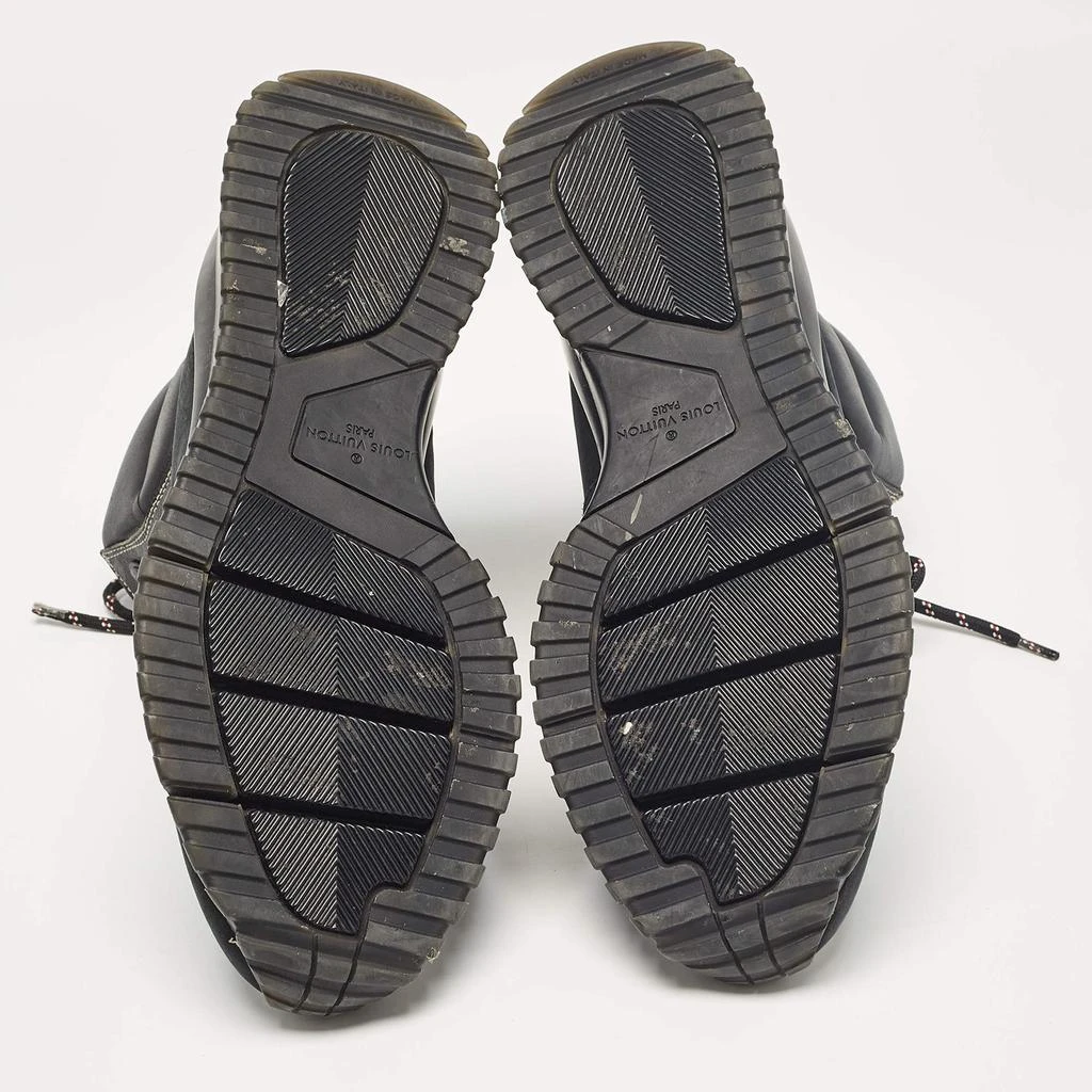 Louis Vuitton Louis Vuitton Black Monogram Canvas and Leather High Top Sneakers Size 45 6