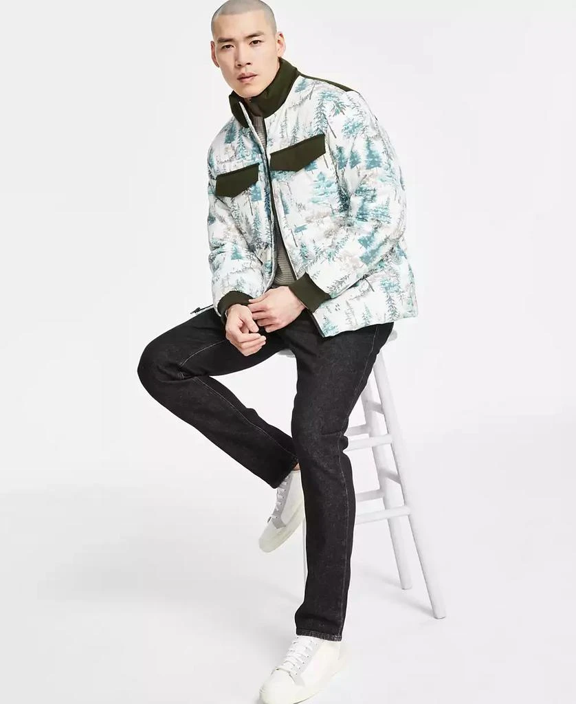 Sun + Stone Men's Wilderness Patterned Puffer Jacket, Exclusively at Macy's 3
