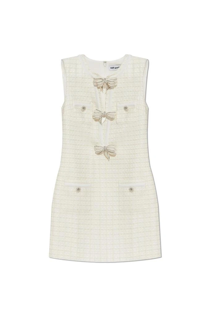 Self Portrait Self-Portrait Boucle Bow Mini Dress 1