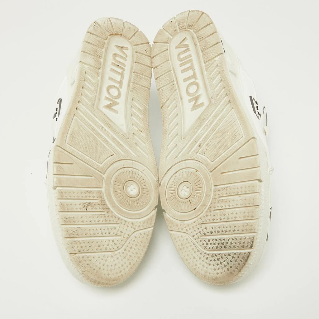 Louis Vuitton Louis Vuitton White/Black Monogram Faux Leather LV Trainer Sneakers Size 41 6