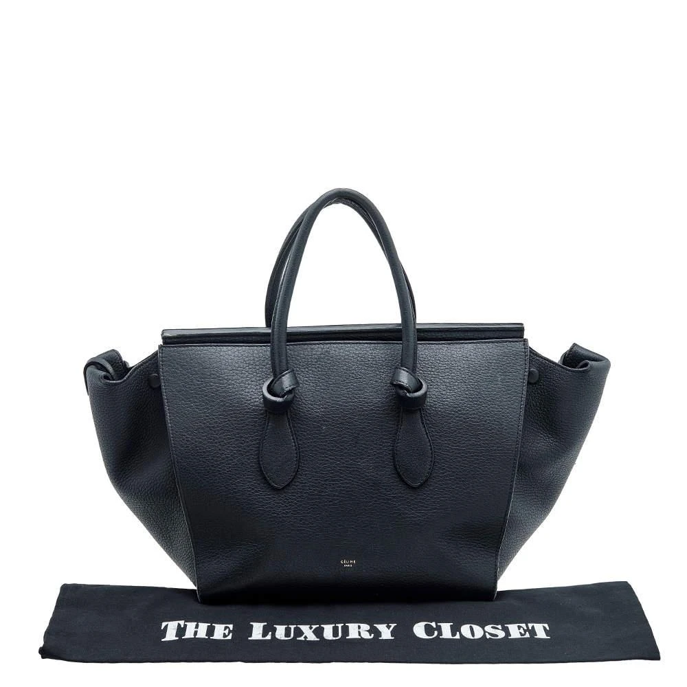 Celine Celine Black Leather Small Tie Tote 10