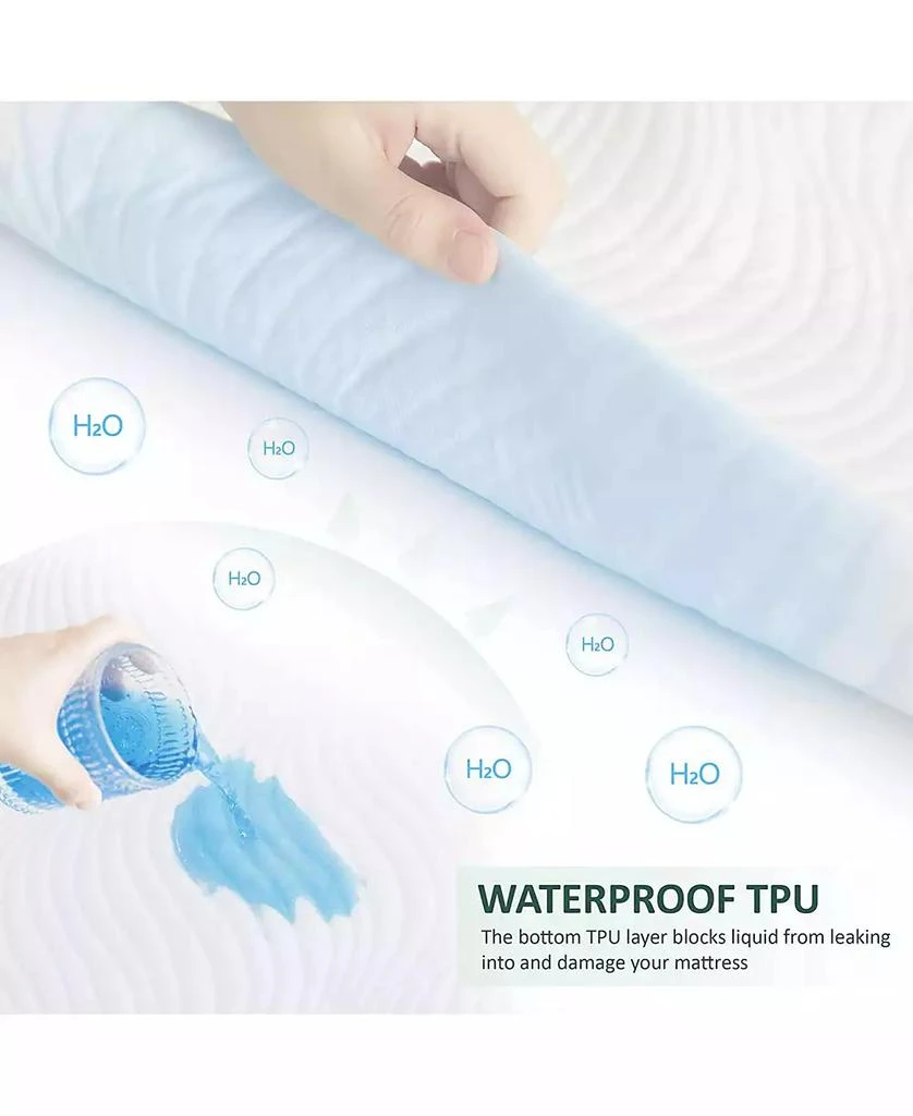 MarCielo 100% Waterproof Knit Mattress Protector 3