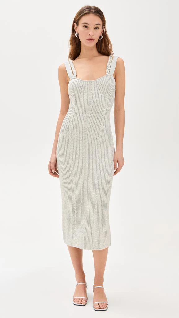 AMUR Indiyah Metallic Knit Midi Dress 1