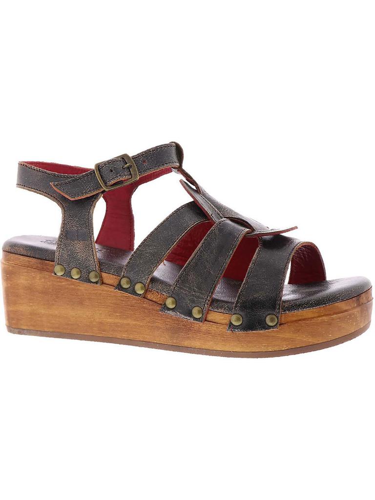Bed Stu Womens Leather Wedge Heel Wedge Sandals