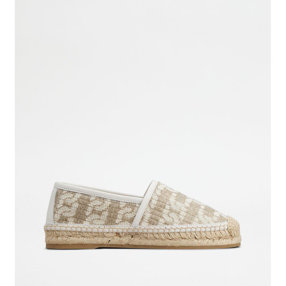 Tod's Kate Espadrilles in Canvas and Leather