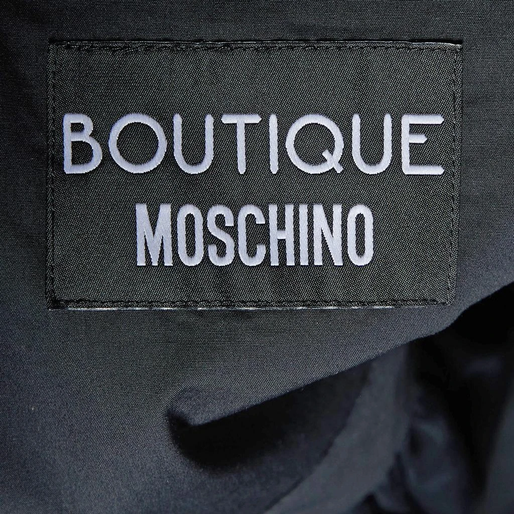 Boutique Moschino Boutique Moschino Black Lace Gathered Neck Dress M 4