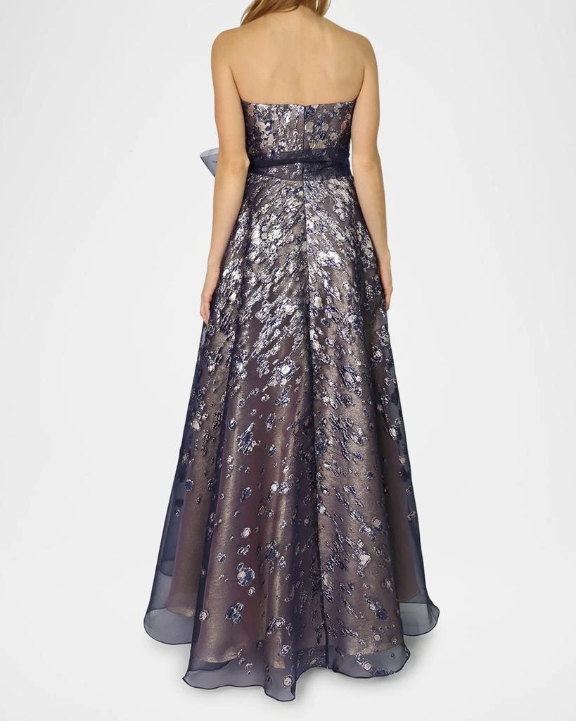 Rene Ruiz Collection Strapless Metallic Fil Coupe Gown 3