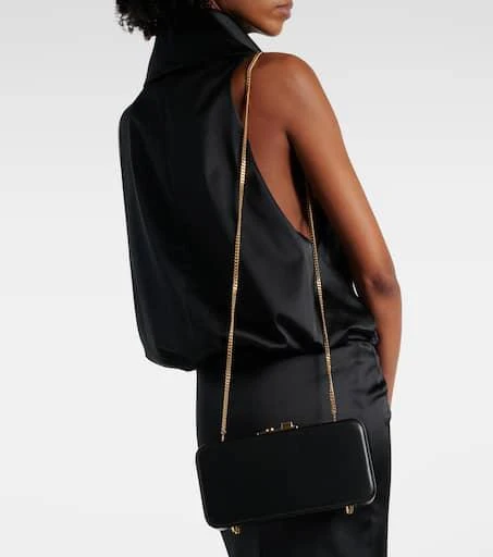 Gianvito Rossi Valì leather clutch 7