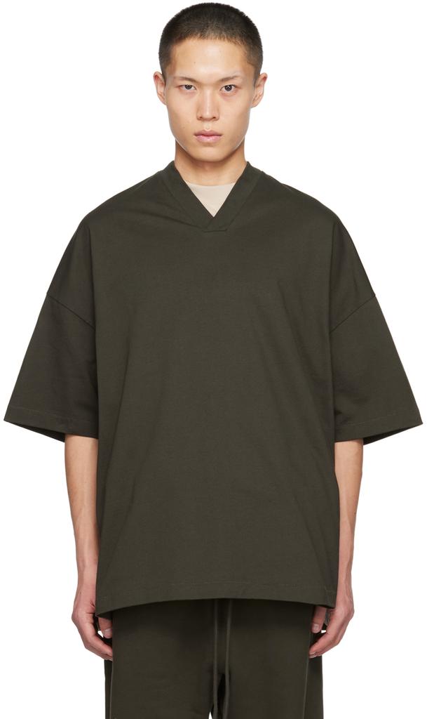 Fear of God ESSENTIALS Gray V-Neck T-Shirt