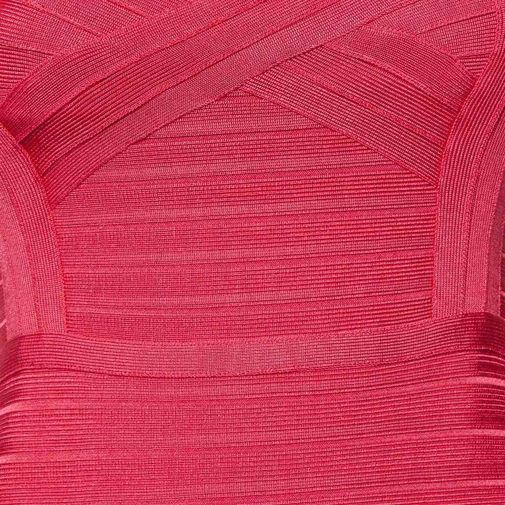 Herve Leger Herve Leger Fuchsia Pink Bandage Jersey Sleeveless Bambi Dress S 3