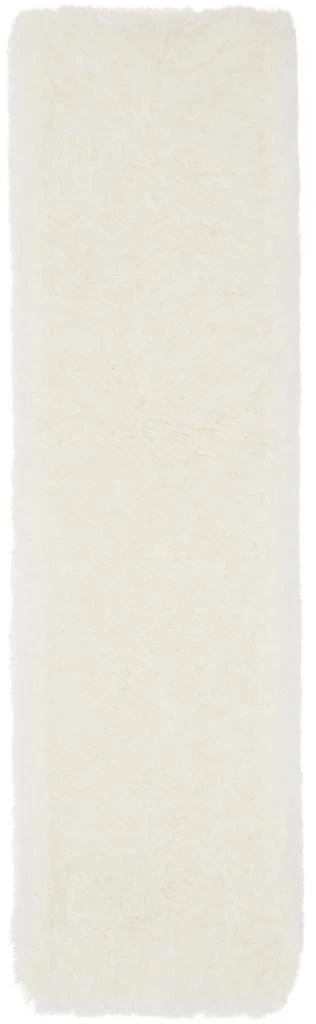 Acne Studios White Narrow Fluffy Scarf 2