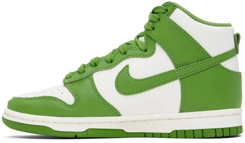 NIKE Green & White Dunk High Sneakers 3